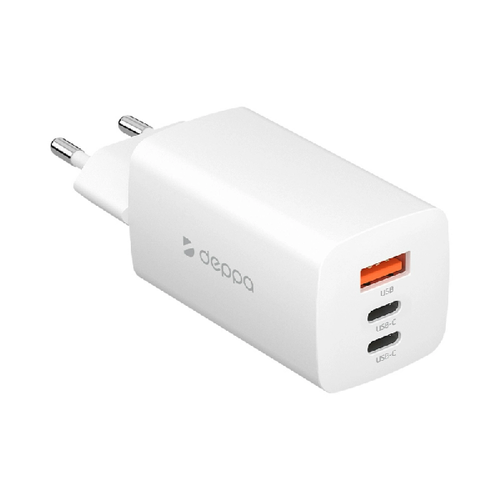 СЗУ Deppa 2USB -C + USB A PD 3.0 QC 3.0 65W White фото 