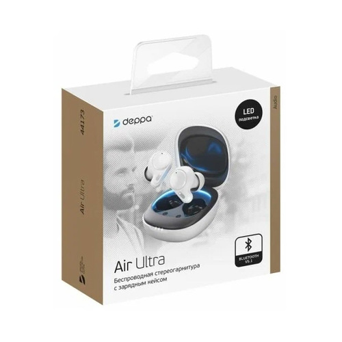 Bluetooth стереогарнитура Deppa Air Ultra BT5.1 White фото 